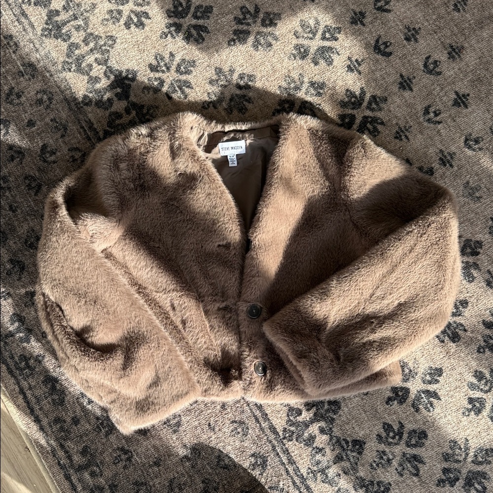 Steve Madden Brown Faux Fur Jacket